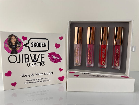 4 pc Skoden Mini Glossy Matte Lip Set