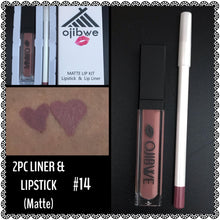 2pc lip liner & liquid lipstick - #14