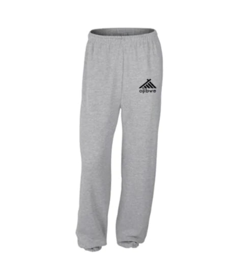 Ojibwe sweat pants no pockets - sports grey