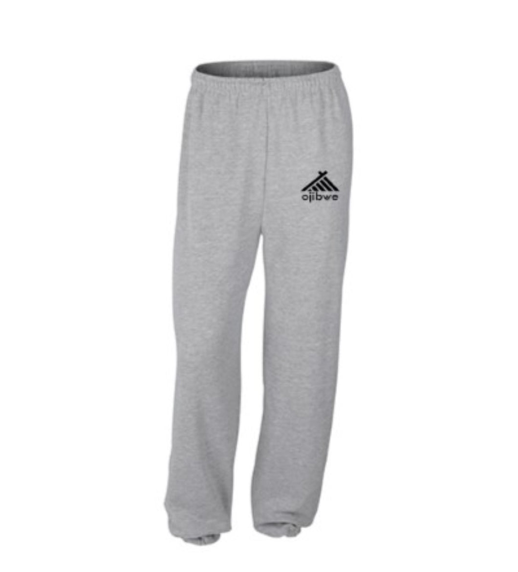 Ojibwe sweat pants - sports gray no pockets