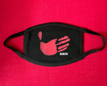 Adult Red Hand MMIW mask (black)