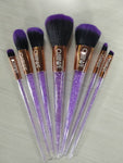 7pc Purple Glitter Brush Set