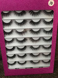 16 pairs of faux mink strip lashes