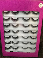 16 pairs of faux mink strip lashes