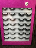 16 pairs of faux mink strip lashes