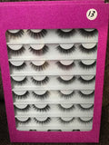 16 pairs of faux mink strip lashes