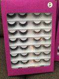 16 pairs of faux mink strip lashes