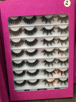 16 pairs of faux mink strip lashes