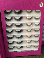 16 pairs of faux mink strip lashes