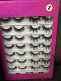 16 pairs of faux mink strip lashes