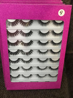 16 pairs of faux mink strip lashes