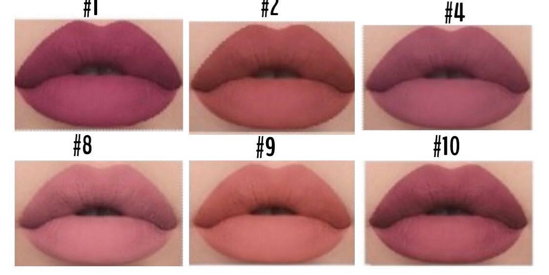 6pc Liquid Lipstick Matte Set white box