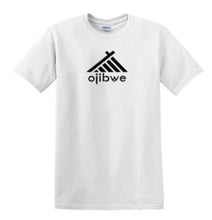 OJIBWE tshirt white with black trademarked logo